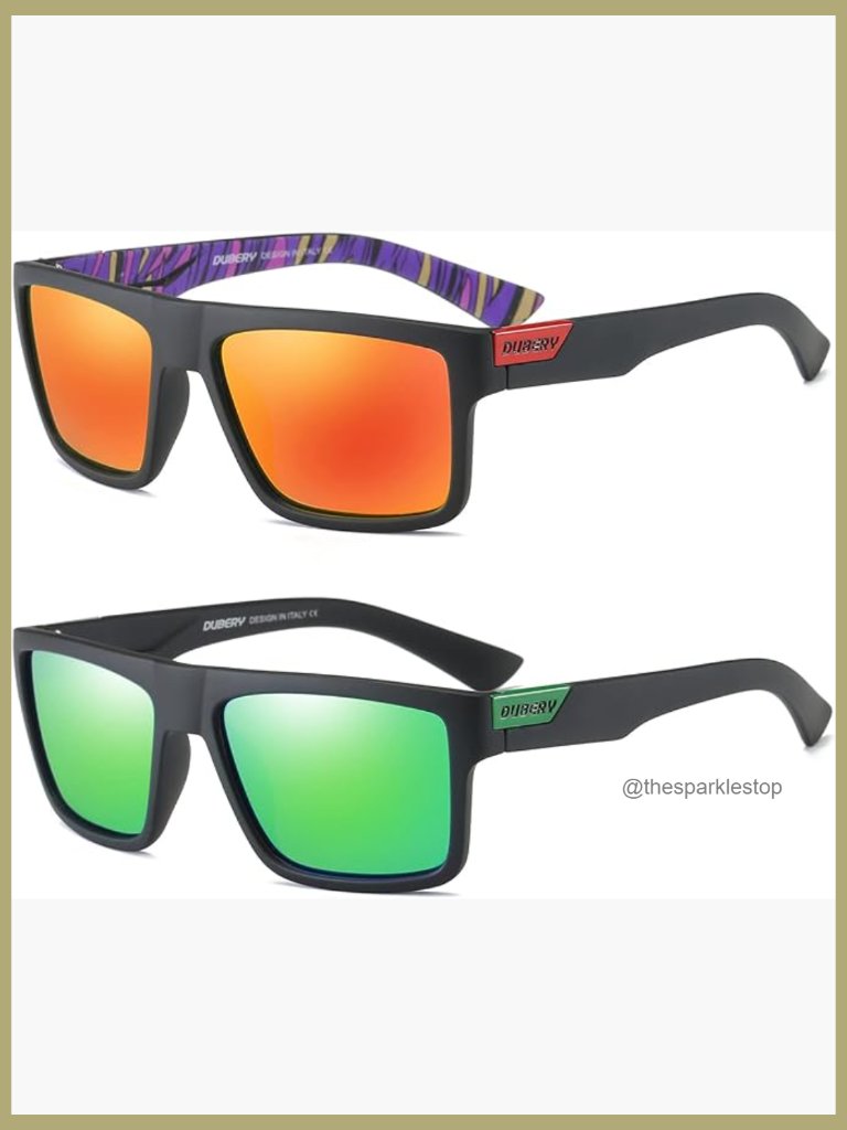 Retro Square Polarized Sunglasses Uv400 Protection Unisex